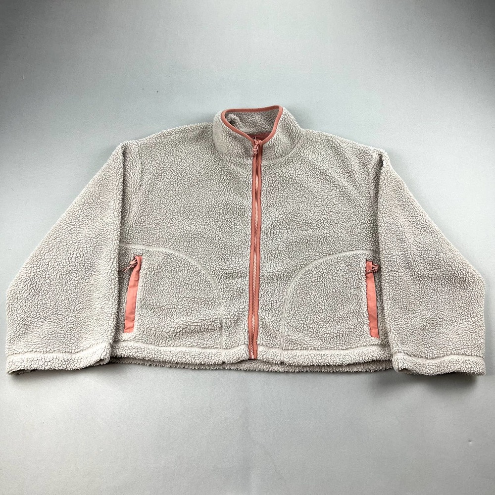Madewell Penfield Haight Fleece Jacket Womens Large Cream Sherpa Oversized Zip